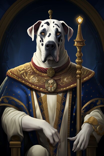 Creative and Elegant Pet Portraits Featuring Royal Suits and Costumes for a Cute and Fancy Luxurious