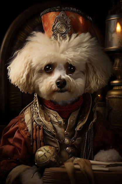 Creative and Elegant Pet Portraits Featuring Royal Suits and Costumes for a Cute and Fancy Luxurious