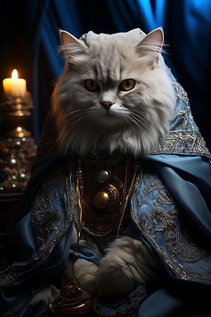 Creative and Elegant Pet Portraits Featuring Royal Suits and Costumes for a Cute and Fancy Luxurious