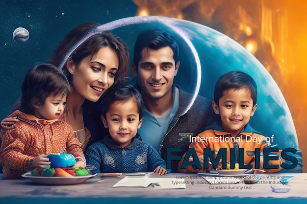 Photo creative family day template