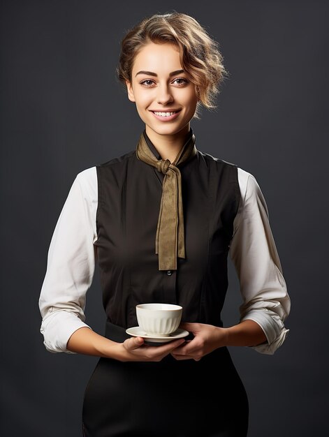 Creative Female Barista in Cafe AI Generated