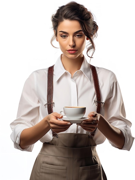 Creative Female Barista in Cafe AI Generated