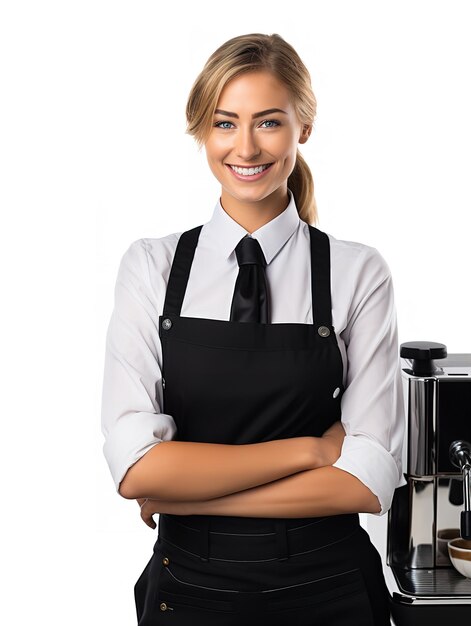 Creative Female Barista in Cafe AI Generated