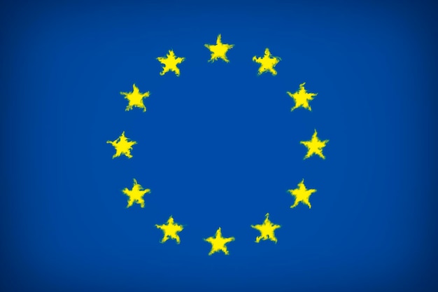 Creative flag of the European Union.