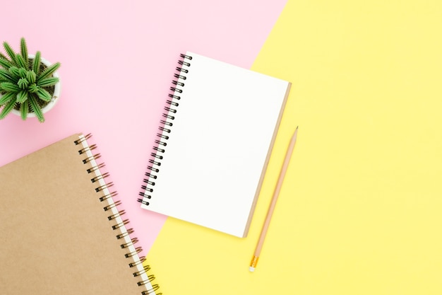 Creative flat lay photo of workspace desk