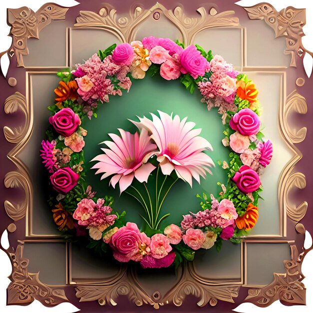 크리에이티브 꽃 벽지 3d 프리미엄 꽃 꽃 배경