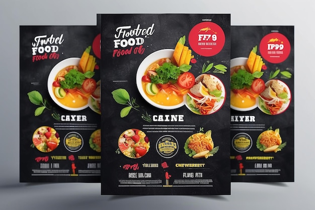 creative food flyer design template