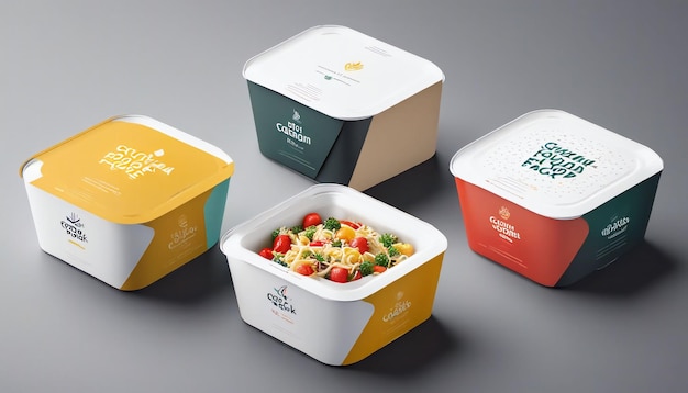 Photo creative food pack concept