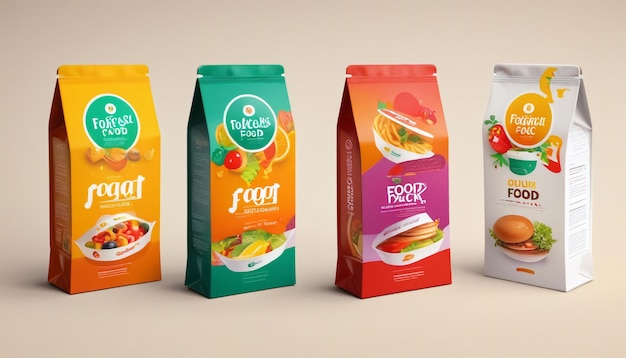 Photo creative food pack concept