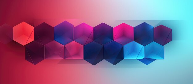 Creative geometric hexagonal design in origami style with gradient for business polygonal