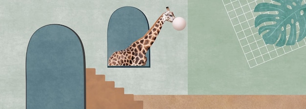 Creative giraffe animal art patterns