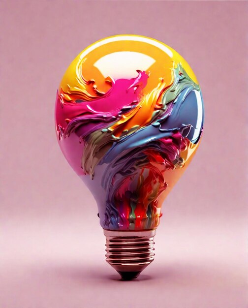 Creative Glowing light bulb fuels ideas of innovation creative illustration