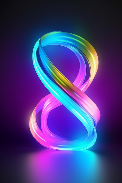 creative glowing neon holographic 3d glow vibrant and innovative visuals showcasing futuristic technology and mesmerizing light effects in a captivating and dynamic composition