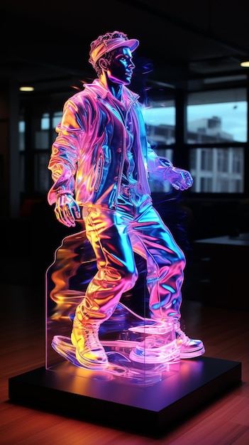 Творческий светящийся неоновый голографический 3D-свет