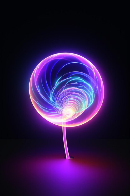 Creative glowing neon Holographic 3D Glow