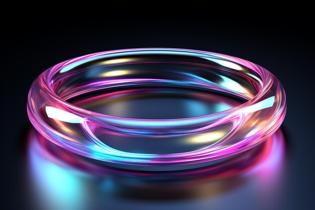 Creative glowing neon Holographic 3D Glow