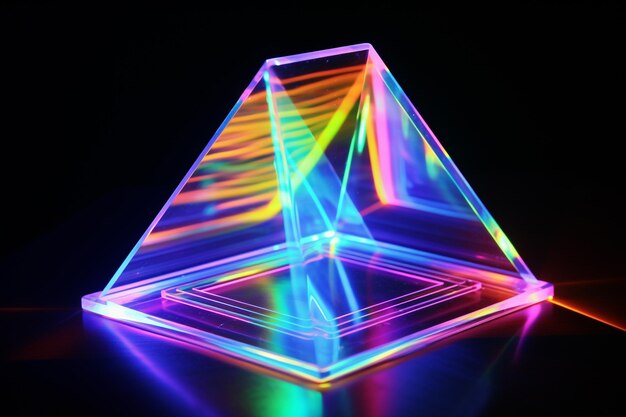 Creative glowing neon Holographic 3D Glow