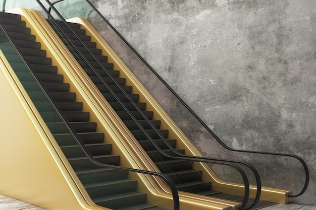 Creative golden escalator