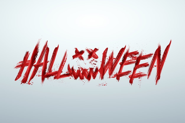 Creative Halloween Background. inscription Halloween in red on a light background.