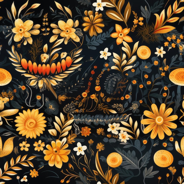 Creative Halloween Spooky Seamless Pattern