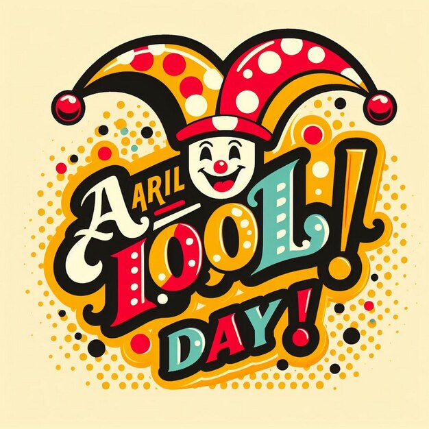 Photo creative happy april fools day illustration clipart april fool day