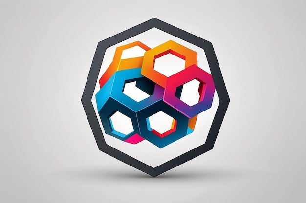 Photo creative hexagon logo designthis is high resolutioncreative and unique company logo