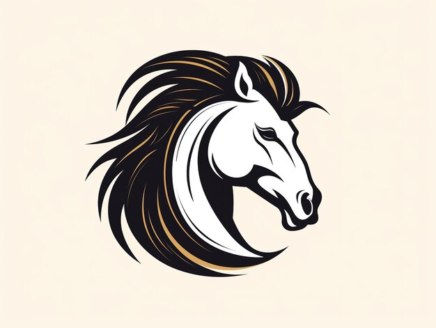 Photo creative horse logo animal illustration