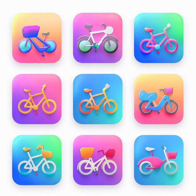 Creative Icon Set Titles for Mobile App Designs