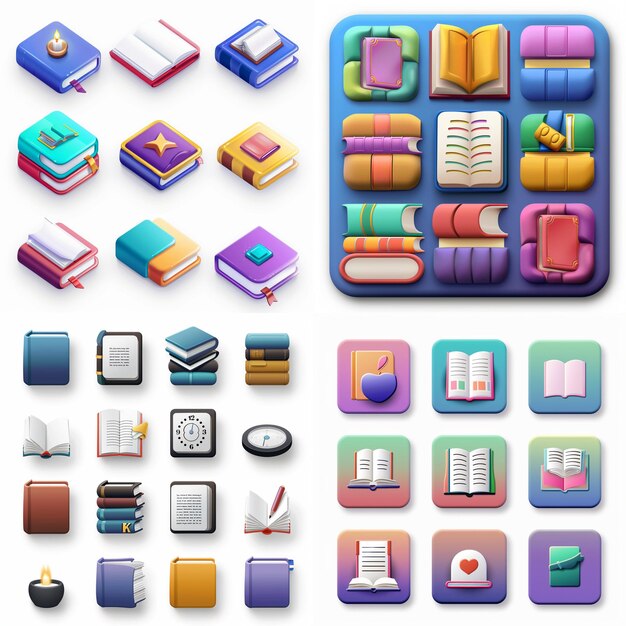 Creative Icon Set Titles for Mobile App Designs