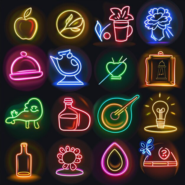 Creative Icon Set Titles for Mobile App Designs