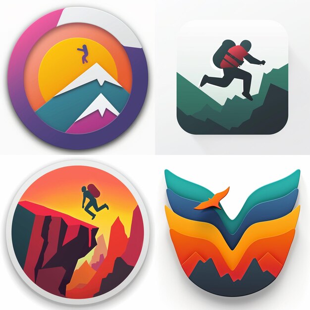 Creative Icon Set Titles for Mobile App Designs