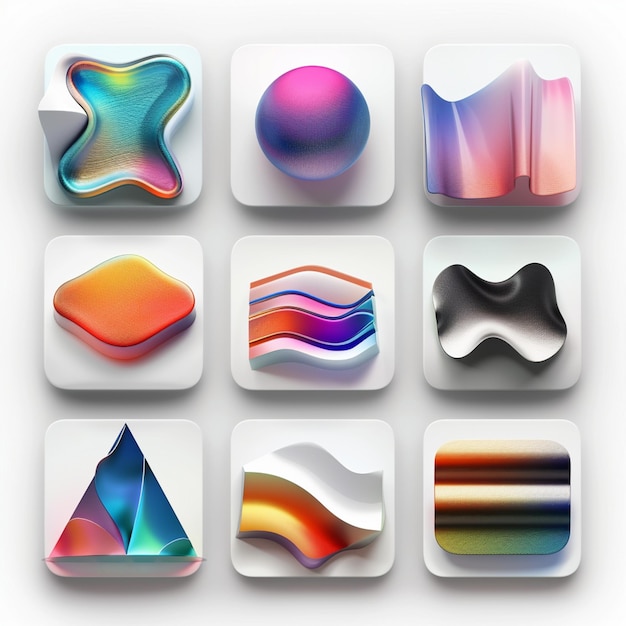 Creative Icon Set Titles for Mobile App Designs