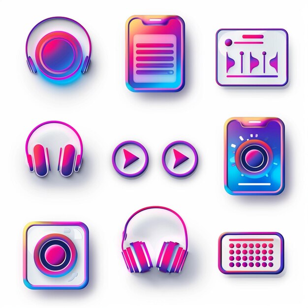 Creative Icon Set Titles for Mobile App Designs