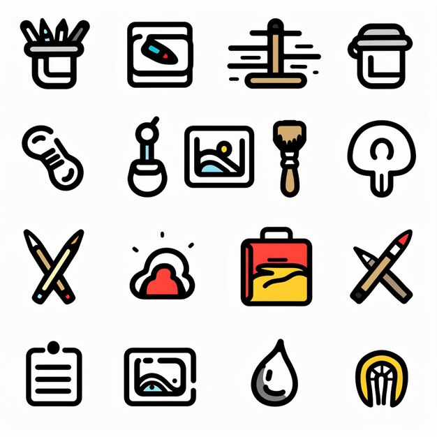 Creative Icon Set Titles for Mobile App Designs