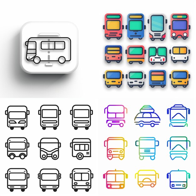 Creative Icon Set Titles for Mobile App Designs