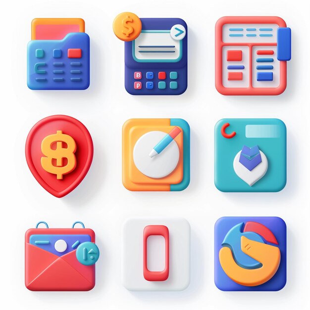 Creative Icon Set Titles for Mobile App Designs