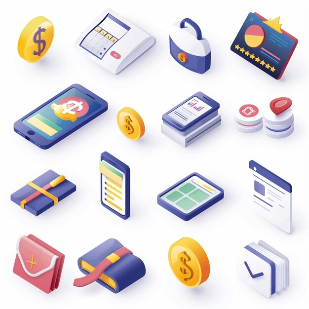 Creative Icon Set Titles for Mobile App Designs