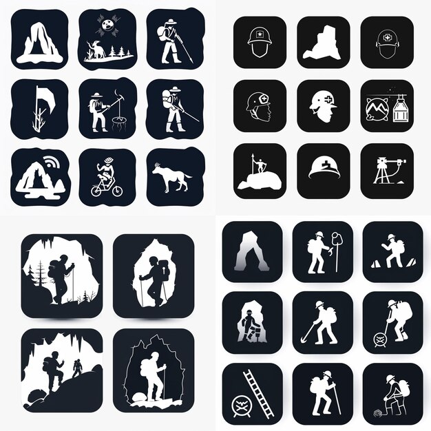 Creative Icon Set Titles for Mobile App Designs