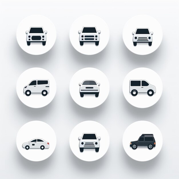 Photo creative icon set titles for mobile app designs