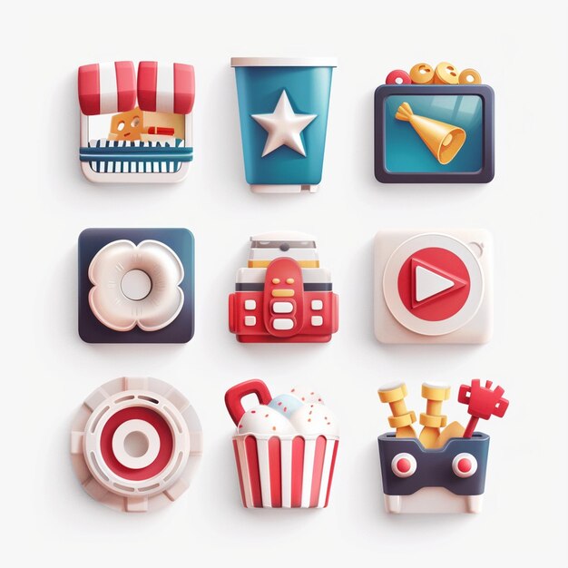 Creative Icon Set Titles for Mobile App Designs