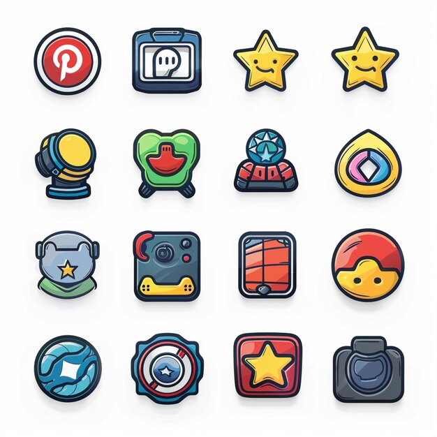 Creative Icon Set Titles for Mobile App Designs