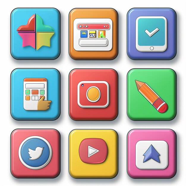 Creative Icon Set Titles for Mobile App Designs