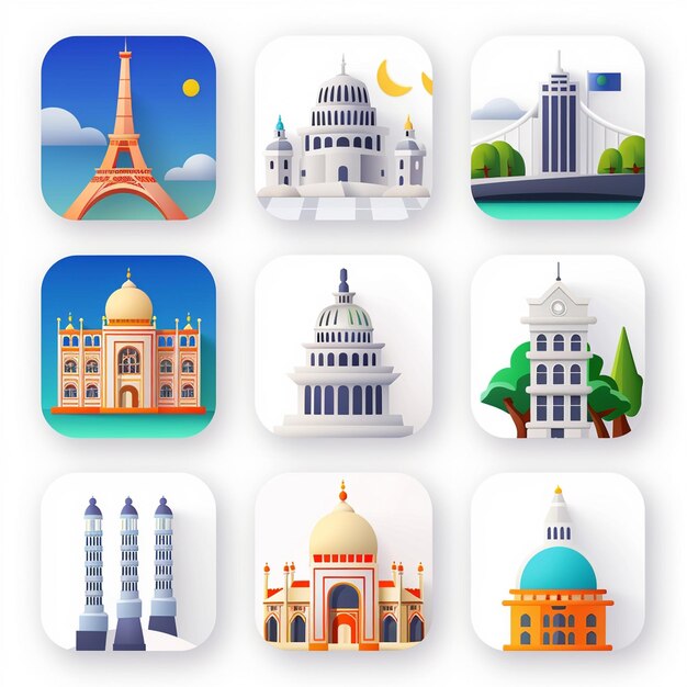 Creative Icon Set Titles for Mobile App Designs