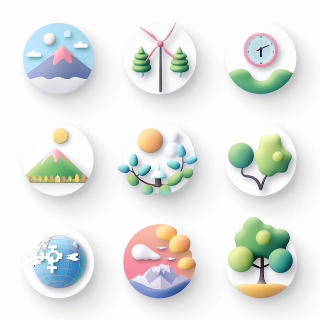 Creative Icon Set Titles for Mobile App Designs