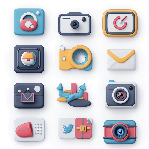 Creative Icon Set Titles for Mobile App Designs