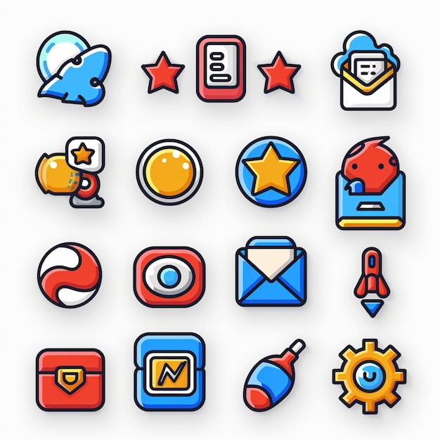 Creative Icon Set Titles for Mobile App Designs