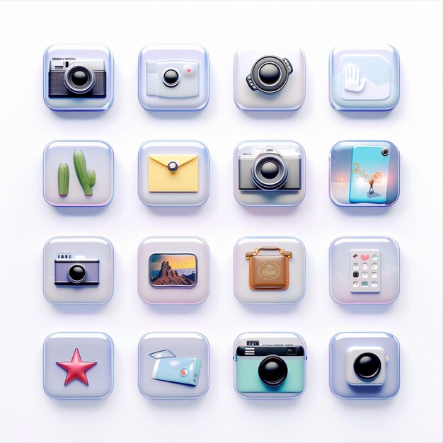 Creative Icon Set Titles for Mobile App Designs