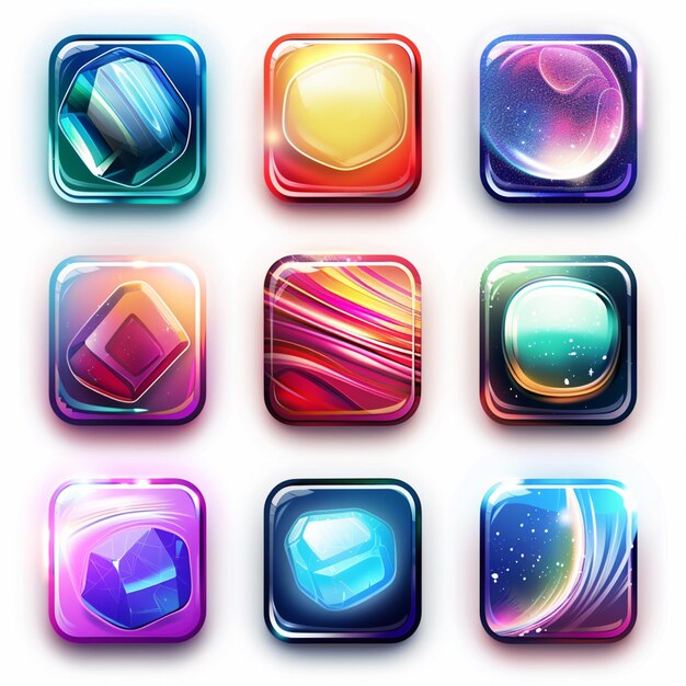 Creative Icon Set Titles for Mobile App Designs