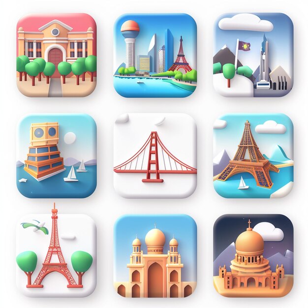 Creative Icon Set Titles for Mobile App Designs