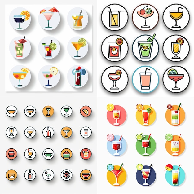 Creative Icon Set Titles for Mobile App Designs